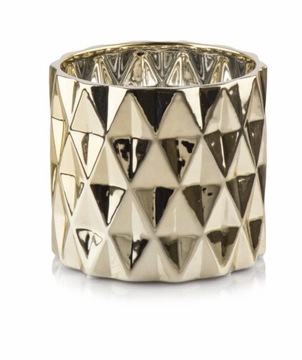 Osłonka Ceramiczna z Wzorem 3D Piano Złota d12 12cm Polnix