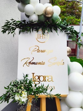 Tablica powitalna Komunia złota TABK-2