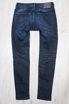 JACK&JONES SKINNY LIAM JEANSY spodnie męskie granatowe PREMIUM 32/32 pas 82