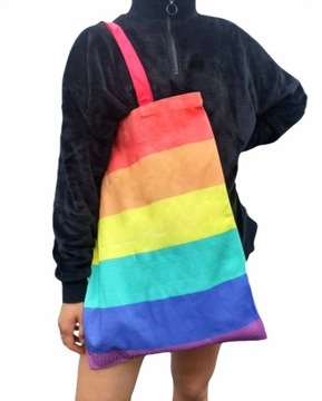 СУМКА-ШОПЕР ИЗ ХЛОПКА Rainbow PRIDE LGBT XXL