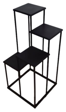 Metalowy kwietnik poczwórny 80 cm LOFT