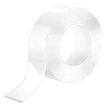 ДВУХСТОРОННЯЯ НАНОЛЕНТА, МНОГОРАЗОВАЯ, ПРОЧНАЯ, ВОДОНЕПРОНИЦАЕМАЯ, ПРОЗРАЧНАЯ
