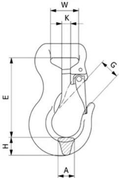 Крючок для стропы шлангового ремня 1T