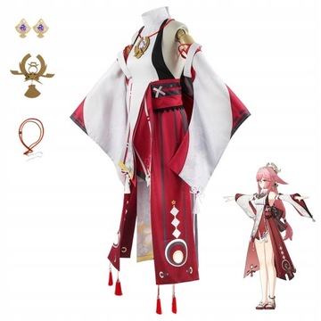Genshin Impact Yae Miko Cosplay Anime Kostium
