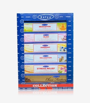 Zestaw Prezentowy COLLECTION Kadzidełka RELAX Mix Zapachów SATYA 15g x 12