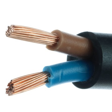 Przewód mieszkaniowy czarny OMY 2x1,5mm 25m.