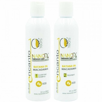 Encanto Do Brasil Nanox Zestaw do keratynowego prostowania włosów 2x236ml