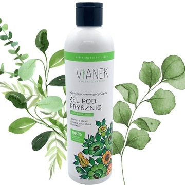 VIANEK Orzeźwiająco-Energetyzujący Żel pod Prysznic 300ml Jabłkowy zapach