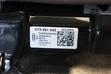 ПЕРЕДНЕЕ КРЕПЛЕНИЕ ISOFIX AUDI A3 8V A4 B8 A5 8T0881545 A6