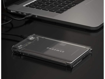 OBUDOWA DYSKU HDD SSD 2,5'' USB 3.0 SATA KIESZEŃ NA DYSK PRZEZROCZYSTA