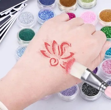 Татуировки с блестками XXL НАБОР СВЕТЯЩИЕСЯ 186шт.