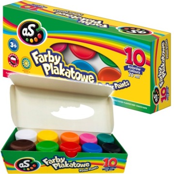 ASTRA AS FARBY PLAKATOWE 10 kolorów x 20ml