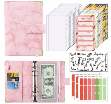 A6 Notes Binder Przezroczysty organizer pieniędzy 6