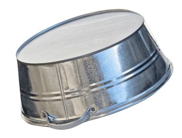 ЧАША ДЛЯ ВАННЫ ИЗ ОЦИНКОВАННОЙ СТАЛИ С РУЧКАМИ 13л 39х15см