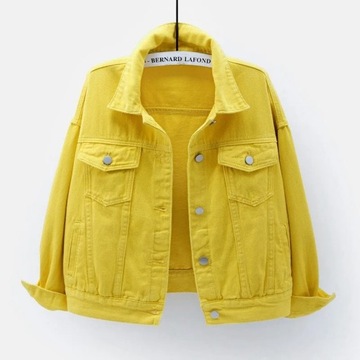 Women's Denim Jacket Spring Autumn Short Coat Pink