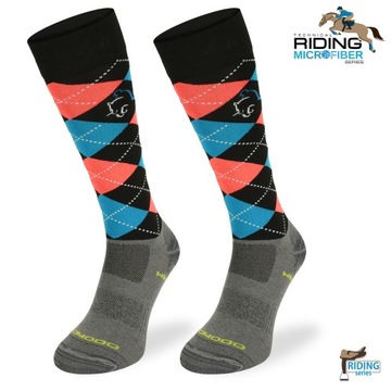 Носки для верховой езды с ромбическим узором - SPJF черные