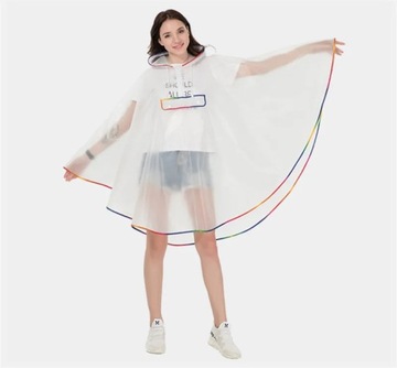 Пончо многоразовый водонепроницаемый EVA женский дождевик плащ мужской пончо с капюшоном