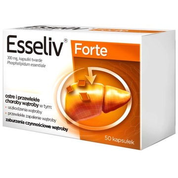 Esseliv FORTE 300 mg Fosfolipidy Wątroba 50 kaps.