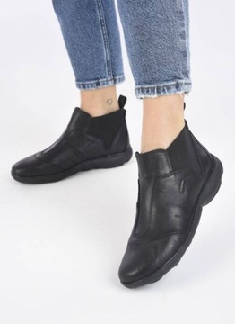 Buty GEOX NEBULA damskie botki skórzane czarne lekkie oddychające r. 37