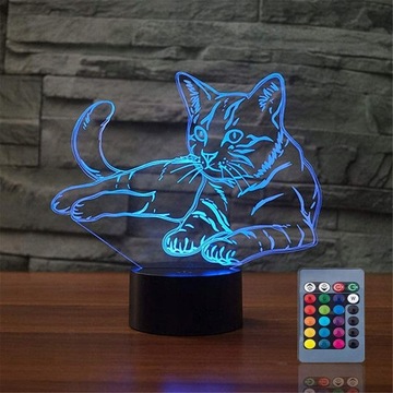 Lampka nocna Cat 3D Illusion