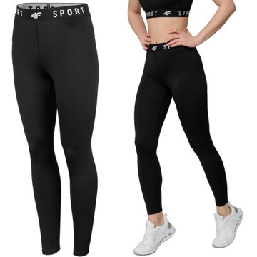 LEGGINSY DAMSKIE 4F SPORTOWE SPODNIE GETRY LEGINSY