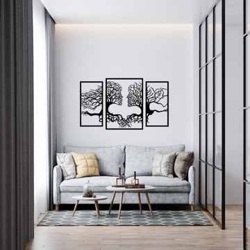 Картинка НАКЛЕЙКА Ажурное дерево лица А40 125х73