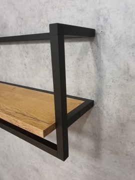 ПОЛКА STER loft ALU черная 80х18х30 см ПРОМЫШЛЕННАЯ