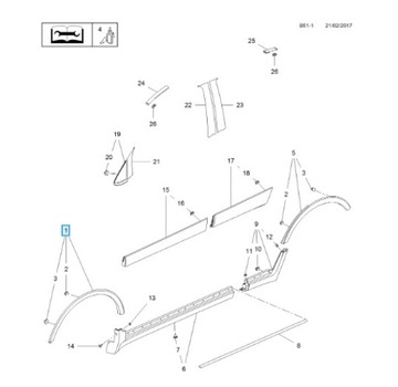 НАКЛАДКА НА КРЫЛО MOKKA ПЕРЕДНЯЯ ЛЕВАЯ ОРИГИНАЛ GM НОВЫЙ ОРИГИНАЛ