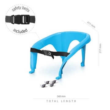 Oparcie z pasem bezpieczeństwa ISEAT3 do sanek ISBUL Czerwony