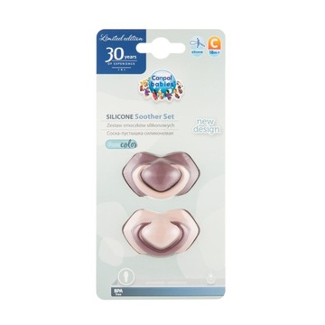 Соска Canpol baby силиконовая 6-18м симметричная PURE COLOR 2 шт.