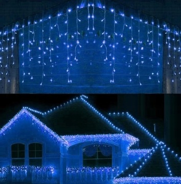 SOPLE 500 LED 23,5m KURTYNA GIRLANDY KOLOR NIEBIESKI