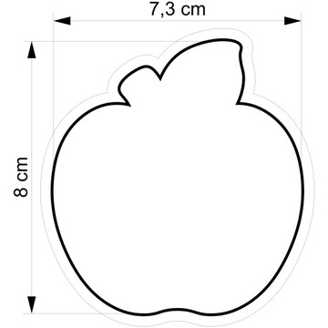 Пряничная резак для пищи фрукты осень яблоко с листом 8 см.