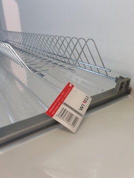 OCIEKARKA DO NACZYŃ do szafki ZE STELAŻEM chrom 90 cm DWUPOZIOMOWA WIRELI