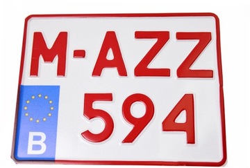 Belgijskie tablice rejestracyjne na motor,motocykl