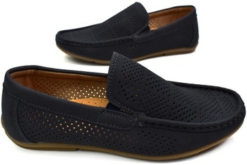 BESSKY Nowe Granat PÓŁBUTY Mokasyny 24,5 cm - 38