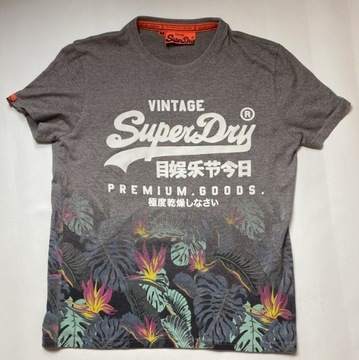Superdry Super DRY REAL JAPAN/w kwiaty T SHIRT M/L