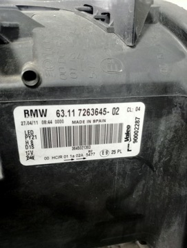 BMW 1 E82 E87 E88 FACELIFT XENON SVĚTLO LEVÝ 7263645-02
