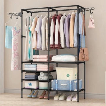 ВЕШАЛКА ПОЛКА С 6 ПОЛКАМИ ШКАФ ДЛЯ ОДЕЖДЫ КАРКАС ШКАДА АМЕЛИЯ