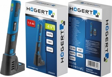 HOGERT Lutownica transformatorowa akumulatorowa 4V 450°C 1500 mAh HIT 2024