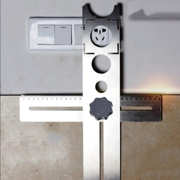 LOKALIZATOR WIERCENIA OTWORÓW 40CM SZABLON REGULOWANY + 4 OTWORNICE