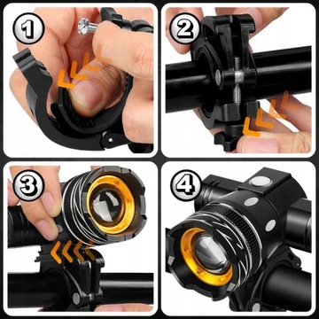 Мощное велосипедное освещение. Передний + задний фонарь.