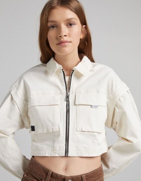 BERSHKA KURTKA BEZRĘKAWNIK CROP 1304019 R.M