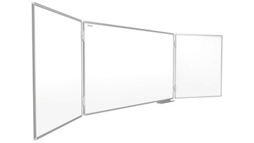 Доска триптих школьная 100х200/400 сухостираемая магнитная белая