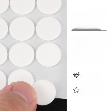 ДВУСТОРОННИЕ НАКЛЕЙКИ НА ГУБКЕ, БЕЛЫЕ, 18 ЛИСТОВ