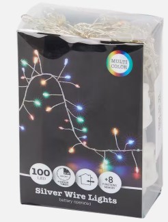 Lampki baterie kolorowe 100led 1,5m światełka timer