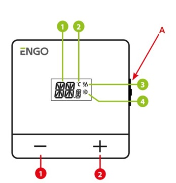 ENGO EASY230W WHITE проводной контроллер температуры ежедневного использования kc715