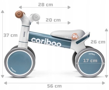 Легкий беговел CARIBOO, ходунки, балансировочная езда
