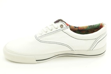 ROADSIGN buty sportowe tenisówki białe niskie wiązane z tkaniny r. 40