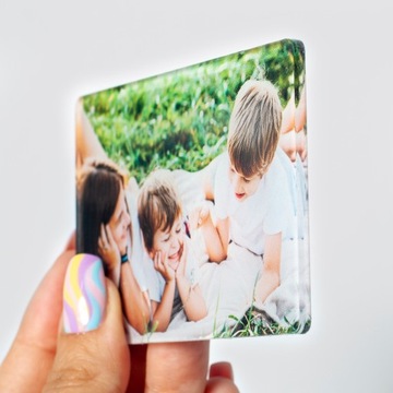 Фотомагнит, круглый, толстый, акриловое стекло, фото