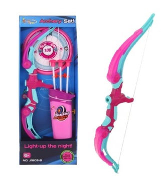 СВЕТЯЩИЙСЯ ЛУК ДЛЯ ДЕТЕЙ НАБОР ЛУЧНИК ЩИТ ДЛЯ СТРЕЛ